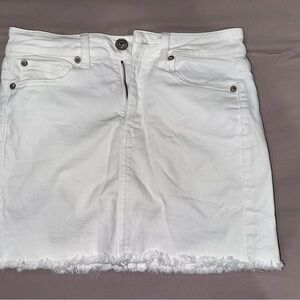 American Eagle Outfitters White Mini Jean Skirt